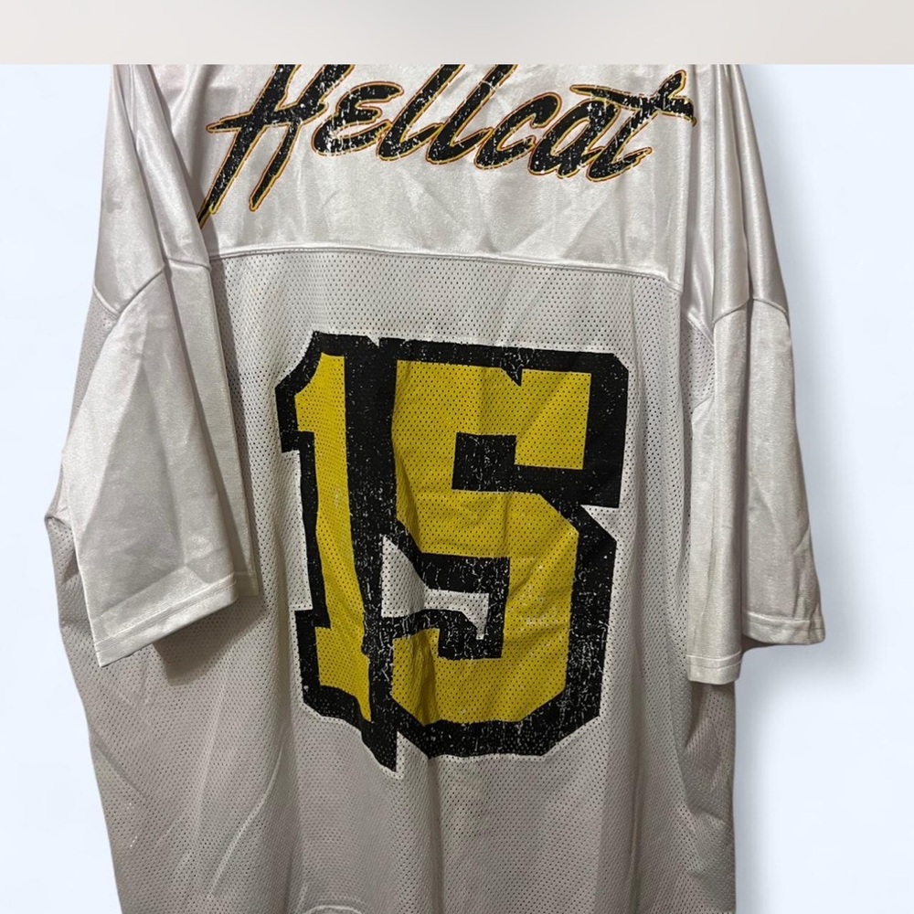 Hellcat Men's Short Sleeve Tee - White and Yellow